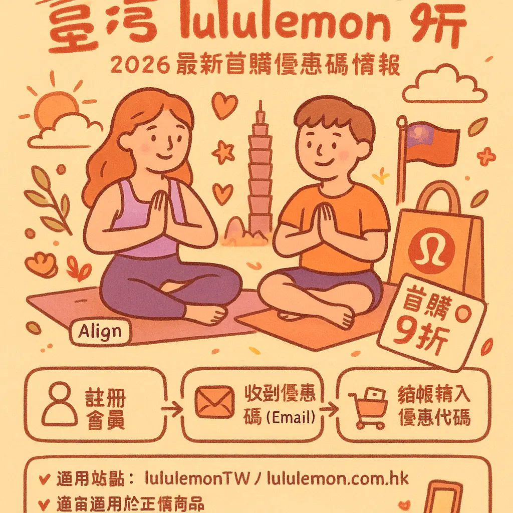 Lululemon 首 購 9 折 - 臺灣
