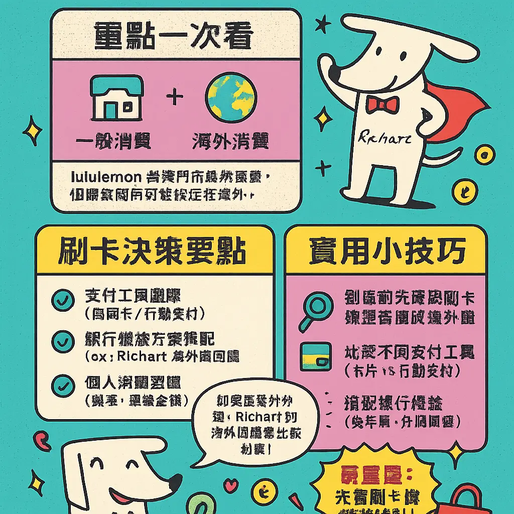 Lululemon 信用卡 優惠 - 臺新Richart卡